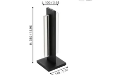 Bordslampor < Eglo Spadafora Bordslampa 38cm LED 3000K 12W Svart