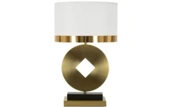 Bordslampor < Mauro Ferretti Spazio Bordslampa Mynt 53cm Vit/Guld