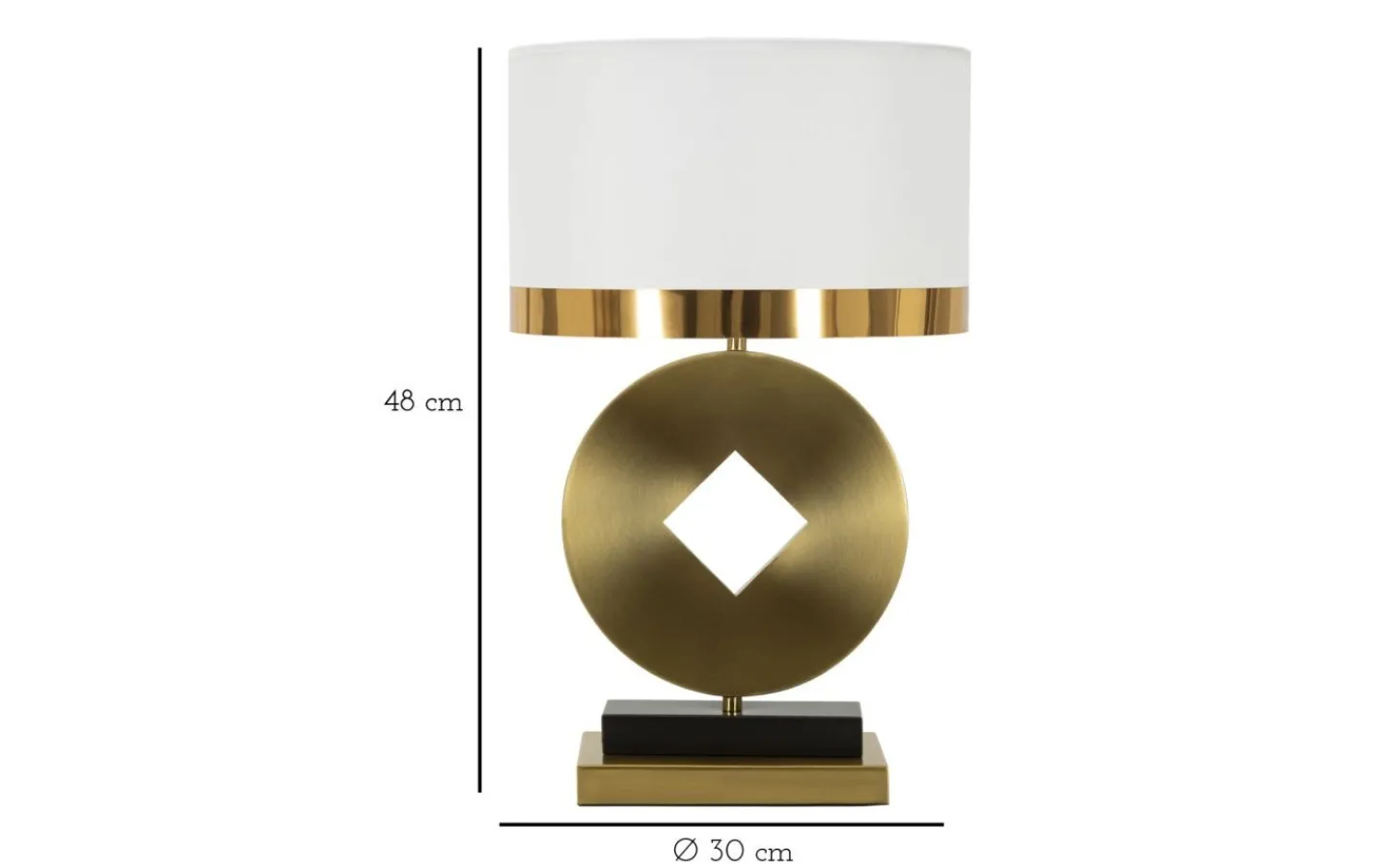 Bordslampor < Mauro Ferretti Spazio Bordslampa Mynt 53cm Vit/Guld