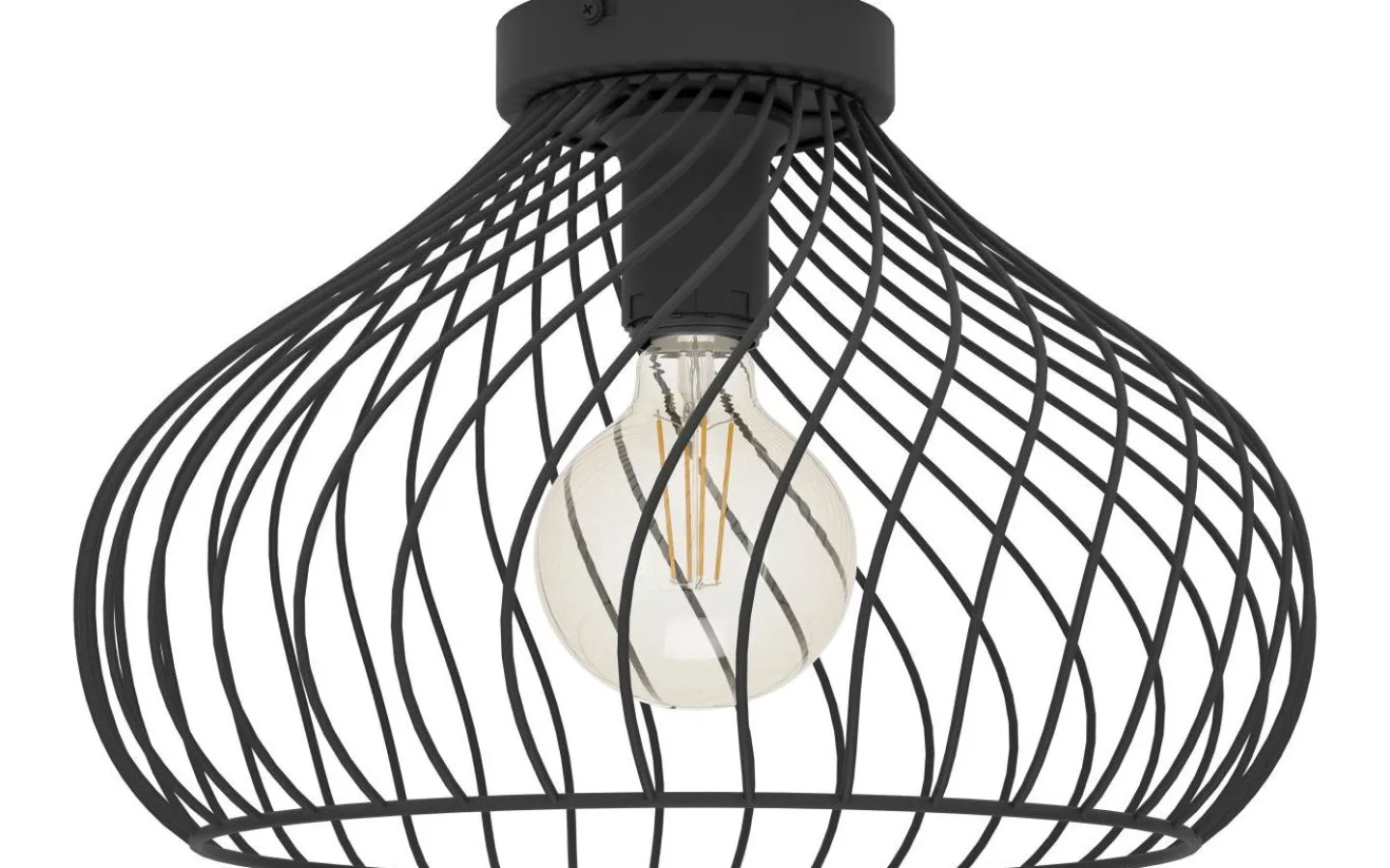 Plafonder-Eglo Staverton Plafond 36,5cm Svart