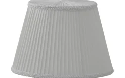 Plisserade Lampskärmar-Hallbergs Stilskärm Satin Oval Lampskärm 20cm Plisserad Offwhite