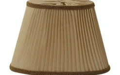 Plisserade Lampskärmar < Hallbergs Stilskärm Satin Oval Lampskärm 25cm Plisserad Guld