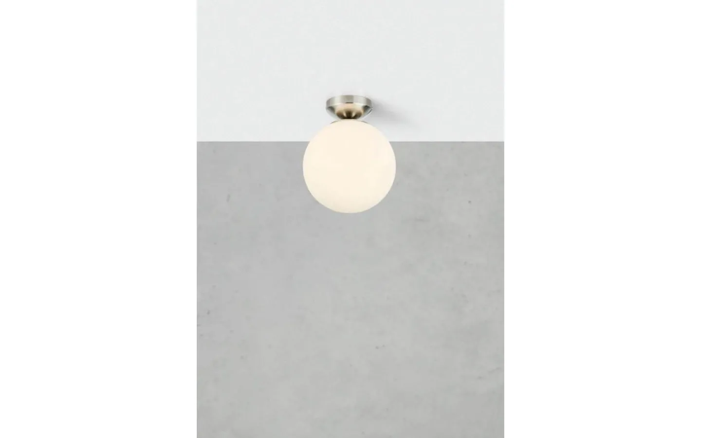 Badrumslampor Tak-Markslojd Stintino Plafond 20cm Vit/Satinnickel IP44