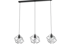 Avlånga Taklampor-Eglo Straiton Taklampa 91cm 3L Svart
