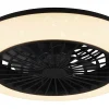 Takfläktar < Reality Stralsund Takfläkt 49cm LED mattsvart stjärnljus