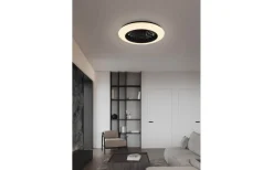 Takfläktar < Reality Stralsund Takfläkt 49cm LED mattsvart stjärnljus