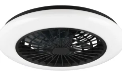 Takfläktar < Reality Stralsund Takfläkt 49cm LED mattsvart stjärnljus