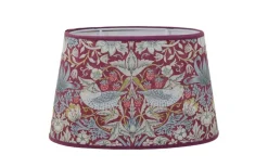 Ovala Lampskärmar-Hallbergs Strawberry Thief Oval Lampskärm 20cm Plum William Morris