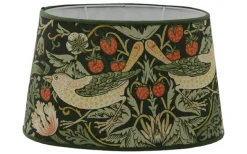 Ovala Lampskärmar-Hallbergs Strawberry Thief Oval Lampskärm 20cm Nettle William Morris