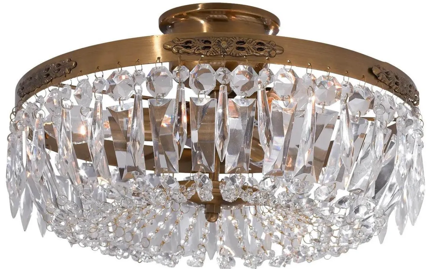 Kristallplafonder < Markslojd Strömsholm Kristallplafond Antik 36cm 3xE14