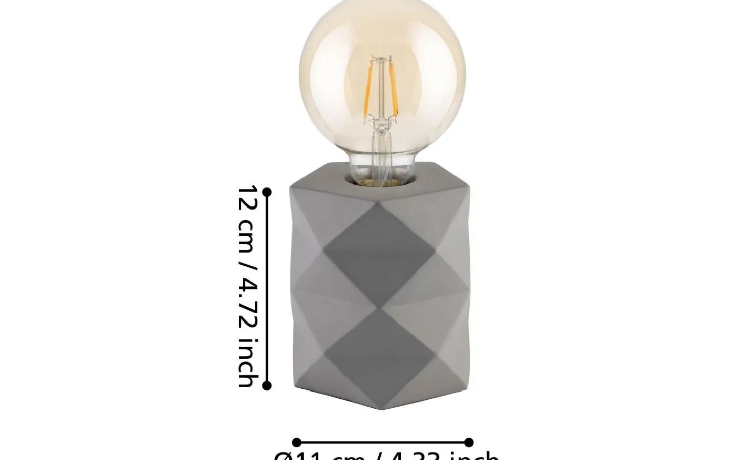 Bordslampor < Eglo Swarby Bordslampa 12cm Grå