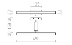 Tavelbelysning|Vardagsrum < Rendl Swing Tavelbelysning Krom 49cm LED 8W 3000K