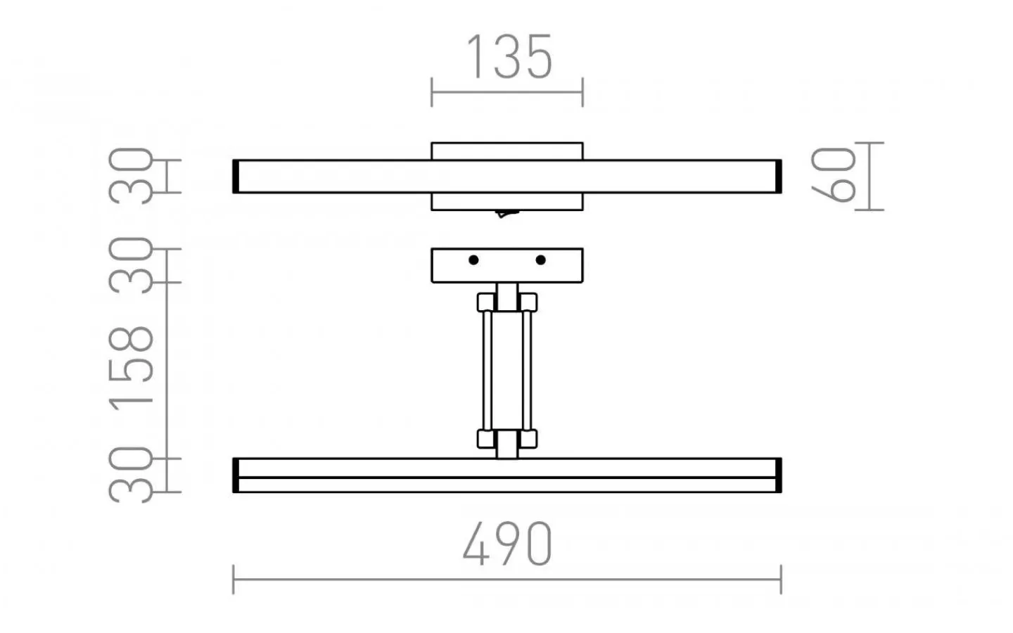 Tavelbelysning|Vardagsrum < Rendl Swing Tavelbelysning Krom 49cm LED 8W 3000K