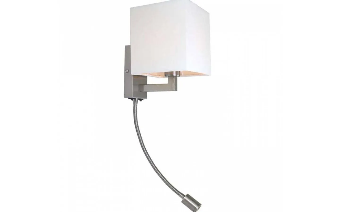 Sovrum|Läslampor < Rendl Taina Vägglampa Vit/Matt nickel E27 + 3W LED 25° 3000K