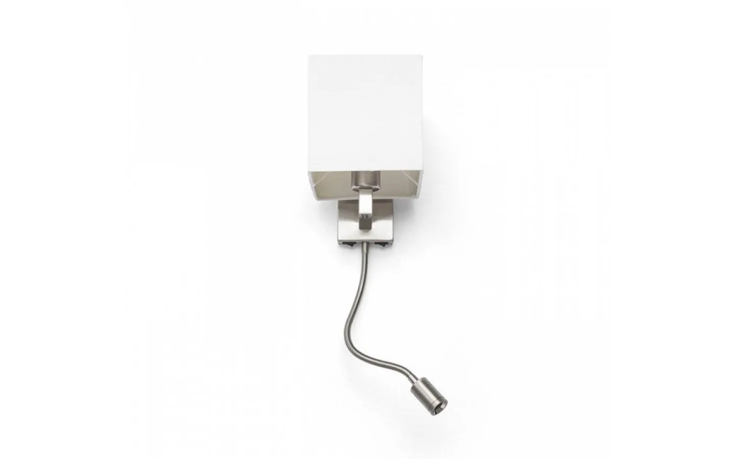 Sovrum|Läslampor < Rendl Taina Vägglampa Vit/Matt nickel E27 + 3W LED 25° 3000K
