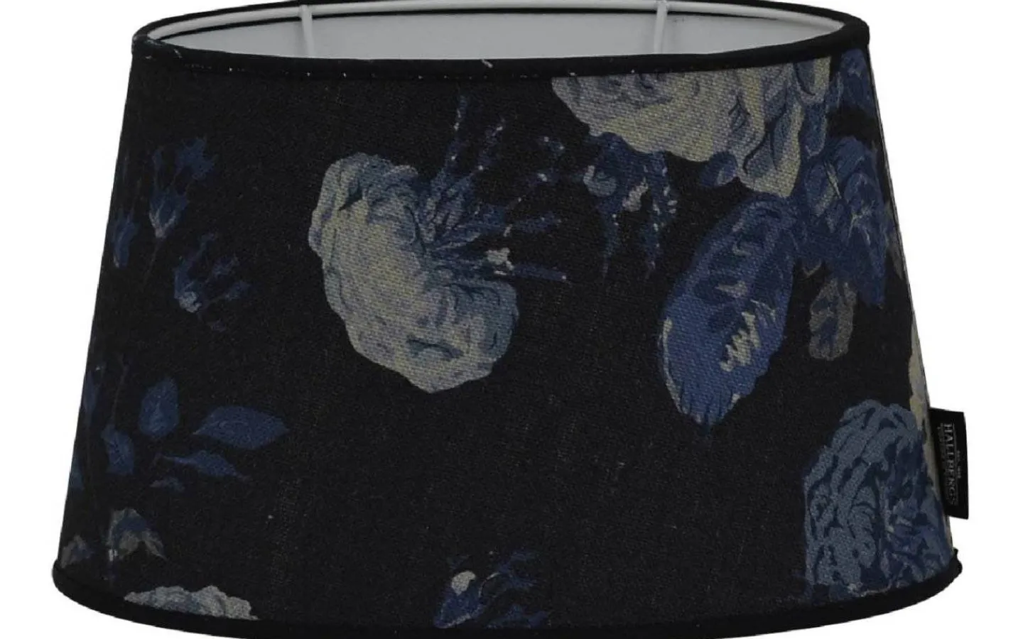 Ovala Lampskärmar-Hallbergs Tallulah Floral Oval Lampskärm 30cm Indigo