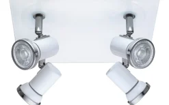 Badrumslampor Tak < Eglo Tamara Takspotlight 26cm GU10 LED 3000K 4x3,3W Vit IP44