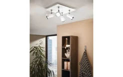 Badrumslampor Tak < Eglo Tamara Takspotlight 26cm GU10 LED 3000K 4x3,3W Vit IP44