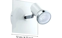 Badrumslampor Vägg < Eglo Tamara Vägglampa GU10 LED 3000K 3W Vit IP44
