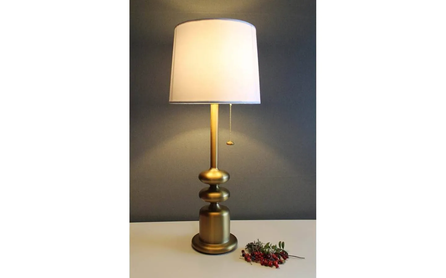 Bordslampor-Oriva Tanger Bordslampa 56cm Brons/Vit