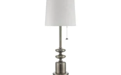 Bordslampor < Oriva Tanger Bordslampa 56cm Svart nickel/Vit