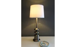 Bordslampor < Oriva Tanger Bordslampa 56cm Svart nickel/Vit
