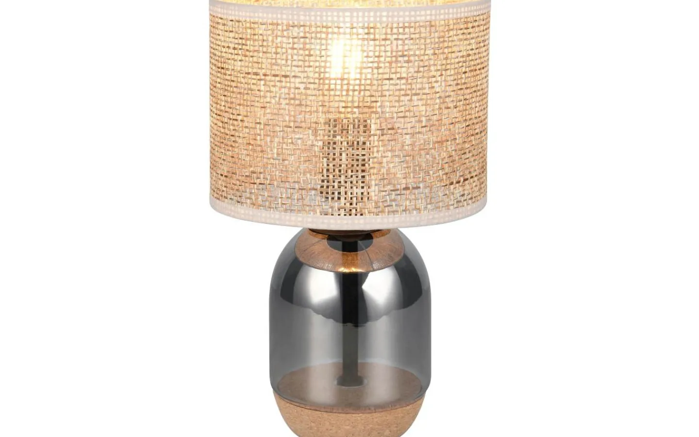 Bordslampor-Trio Lighting Tara Bordslampa 33cm E27 beige/förkromad