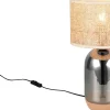 Bordslampor < Trio Lighting Tara Bordslampa 43cm E27 beige/förkromad
