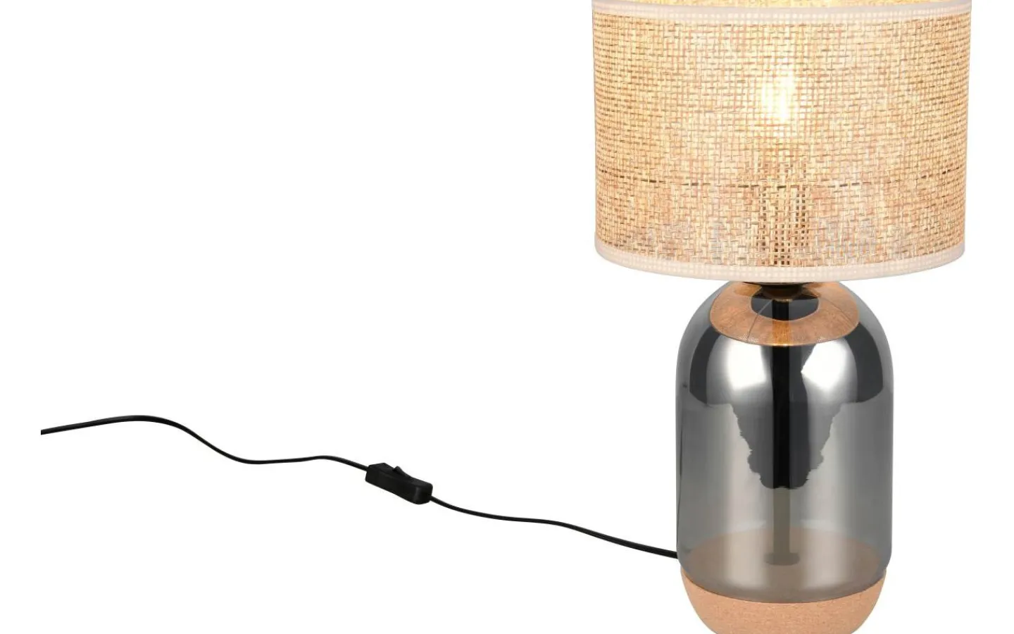 Bordslampor < Trio Lighting Tara Bordslampa 43cm E27 beige/förkromad