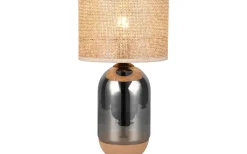 Bordslampor < Trio Lighting Tara Bordslampa 43cm E27 beige/förkromad