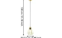 Fönsterlampor-Eglo Tarbes Fönsterlampa 17,5cm Mässing