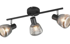 Avlånga Takspotlights|Takspot Med 3 Lampor < Trio Lighting Tarifa Spotlight 3-delad E14 mattsvart/förkromad