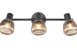 Avlånga Takspotlights|Takspot Med 3 Lampor < Trio Lighting Tarifa Spotlight 3-delad E14 mattsvart/förkromad