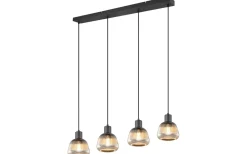 Avlånga Taklampor < Trio Lighting Tarifa Takpendel 4-delad E27 mattsvart/förkromad