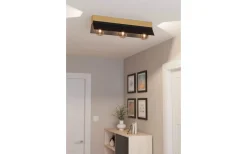Plafonder < Eglo Tarrafo Plafond 64cm Svart/Natur