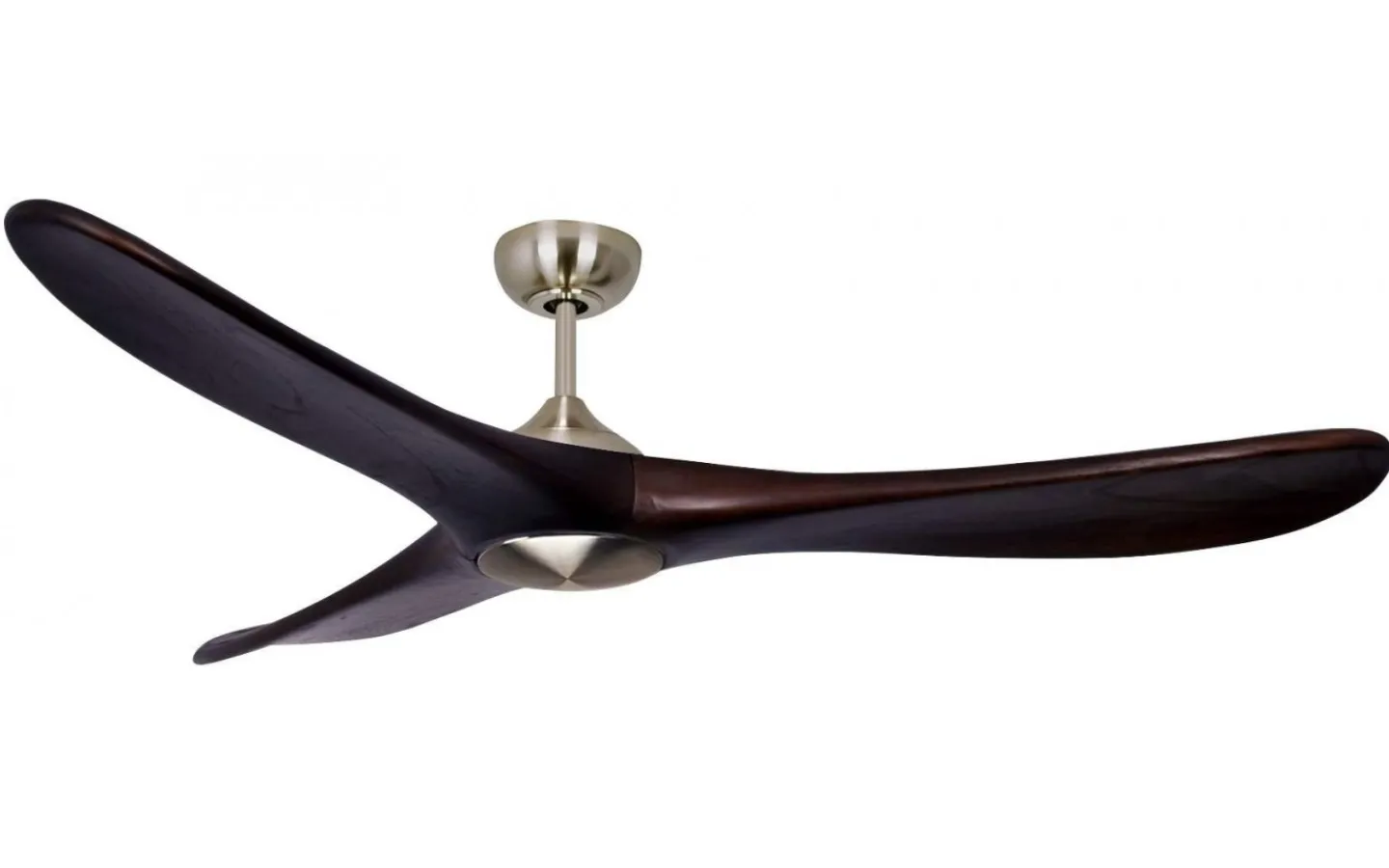 Takfläktar|Sovrum-Texa Design Taurus 140cm Takfläkt Nickel/Valnöt