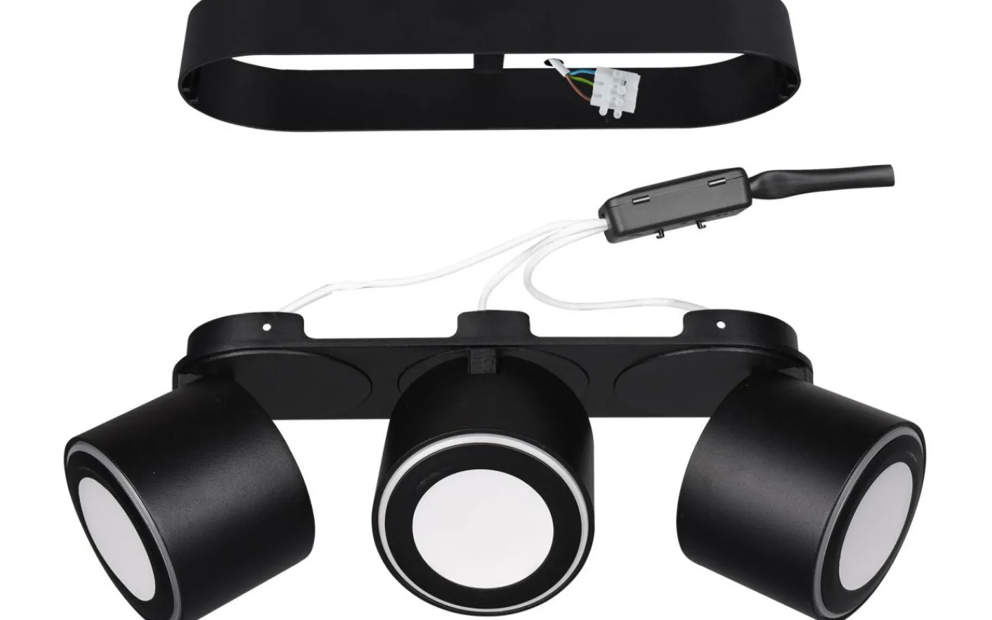 Takspot Med 3 Lampor < Trio Lighting Taurus Spotlight LED 3-delad mattsvart