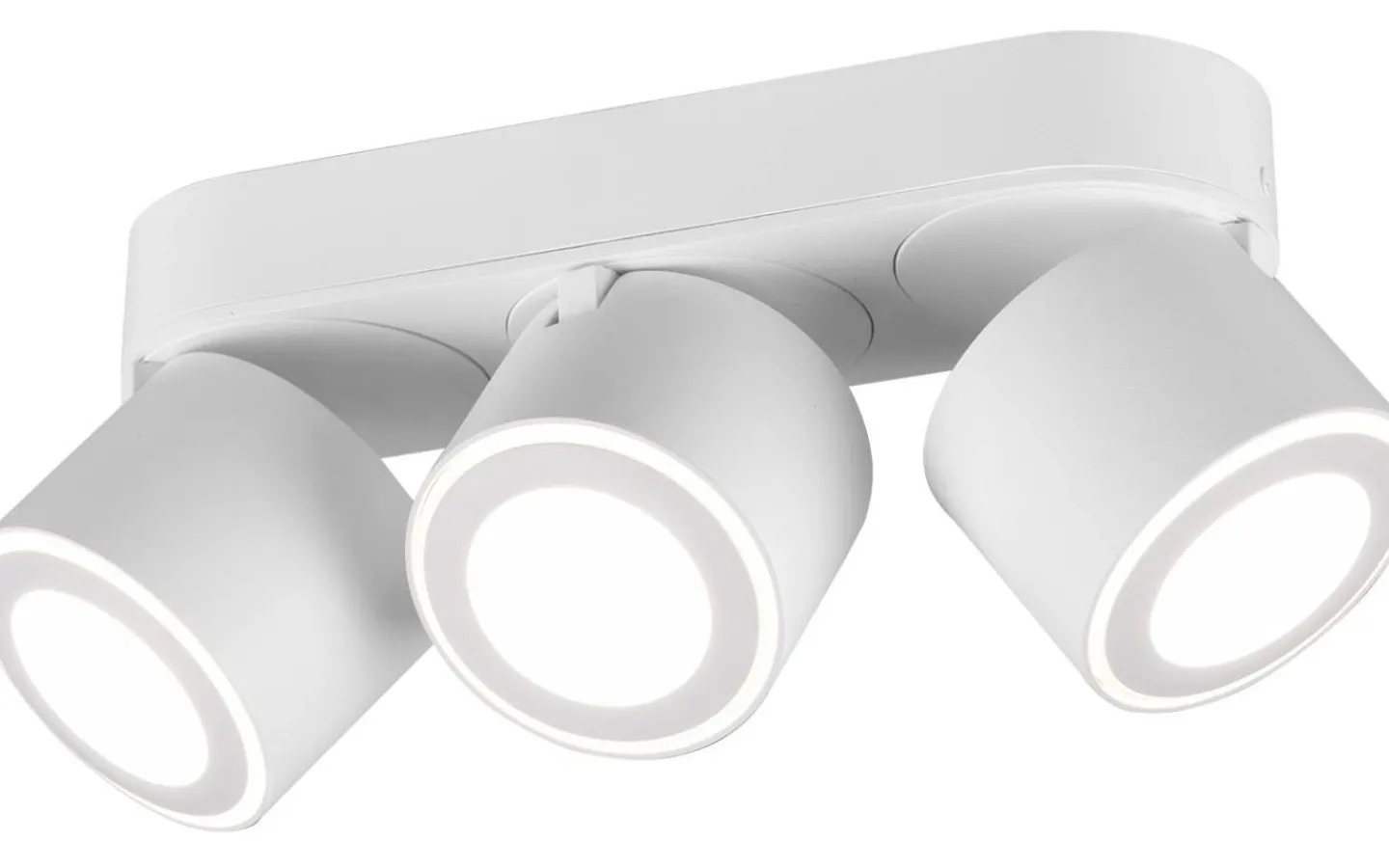 Takspot Med 3 Lampor-Trio Lighting Taurus Spotlight LED 3-delad mattvit