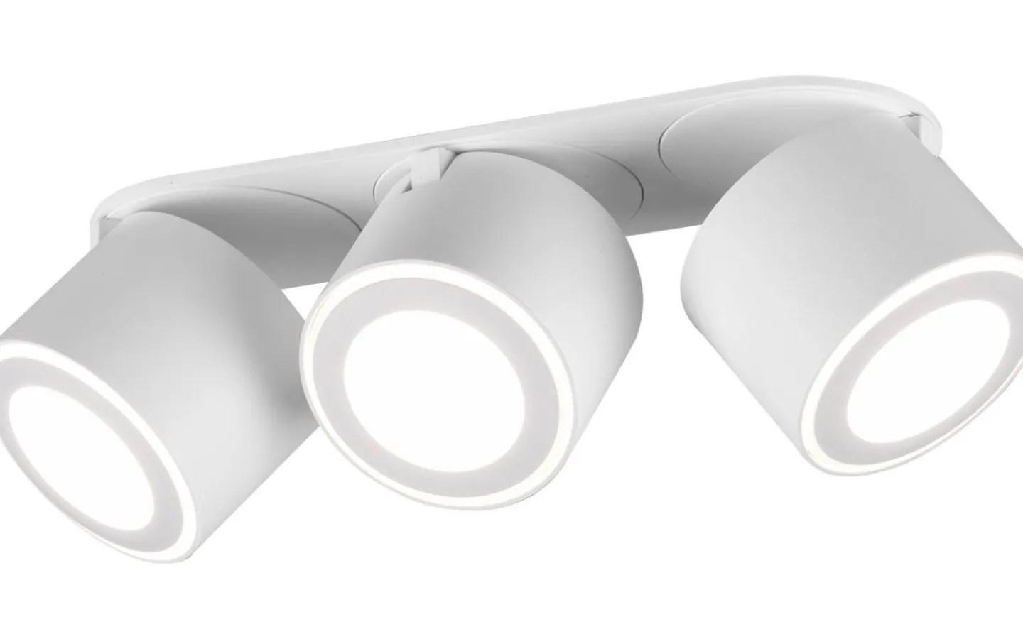 Takspot Med 3 Lampor-Trio Lighting Taurus Spotlight LED 3-delad mattvit