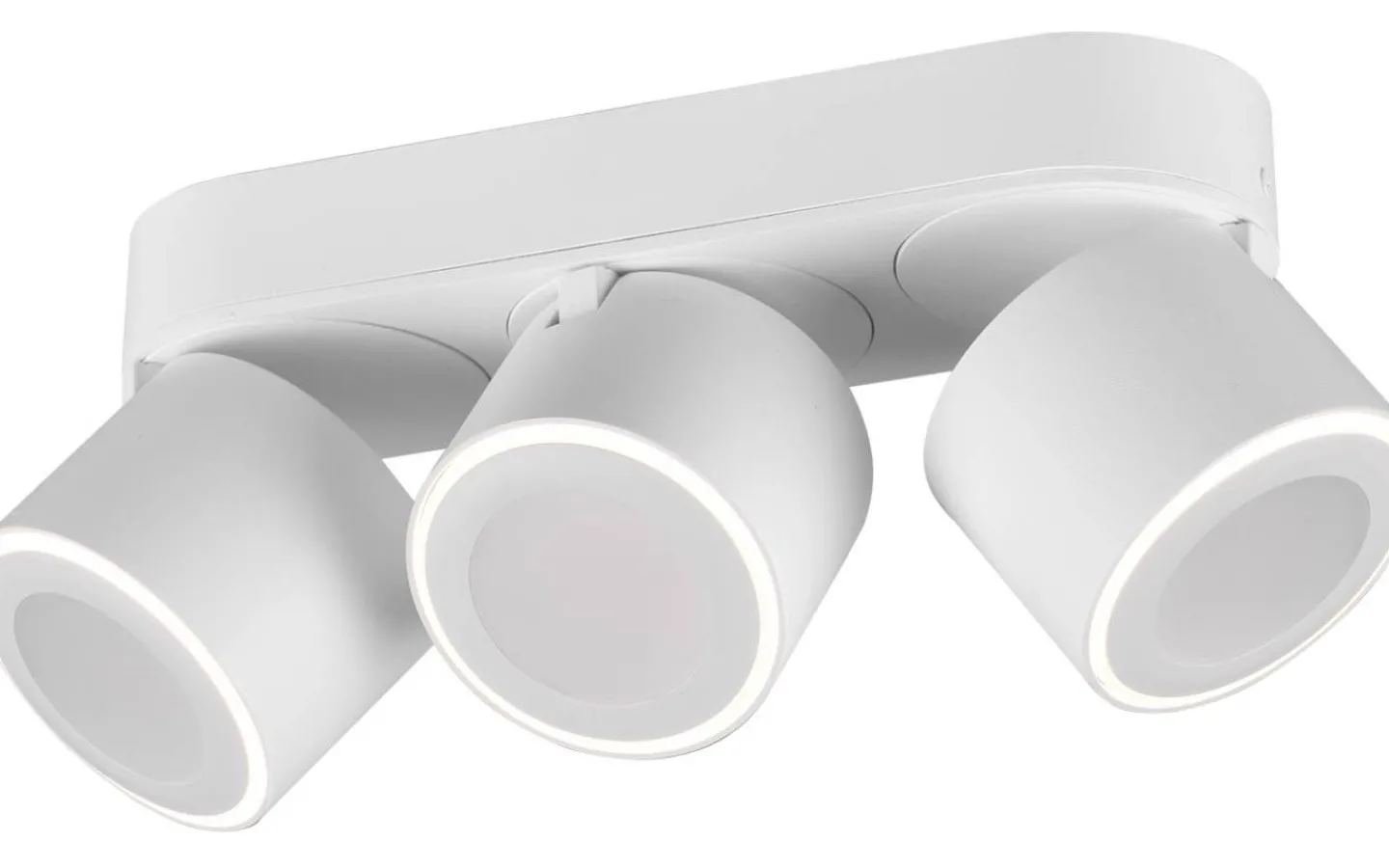 Takspot Med 3 Lampor-Trio Lighting Taurus Spotlight LED 3-delad mattvit