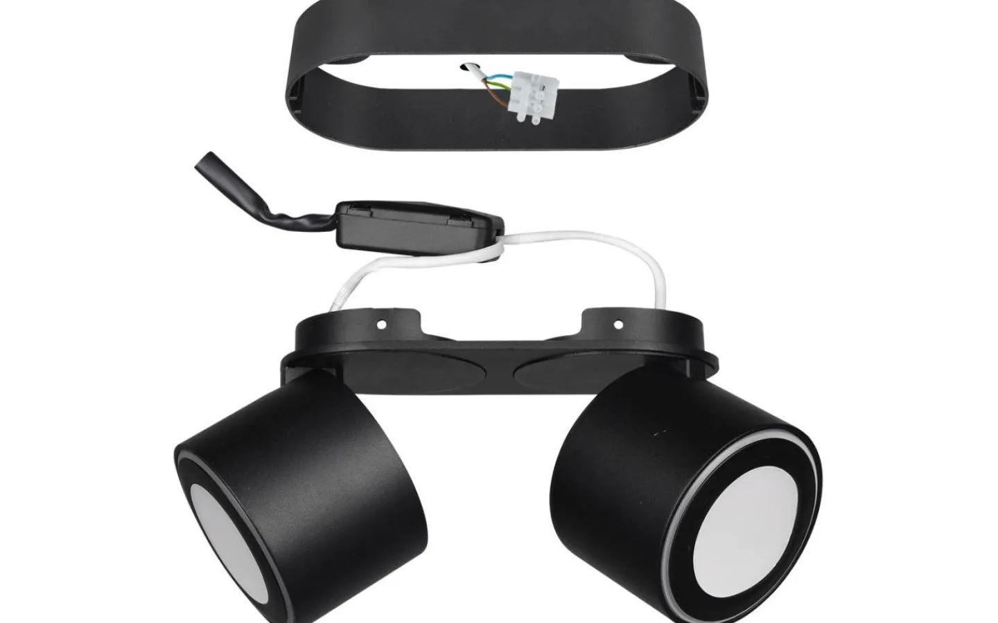 Takspot Med 2 Lampor < Trio Lighting Taurus Spotlight LED 2-delat mattsvart