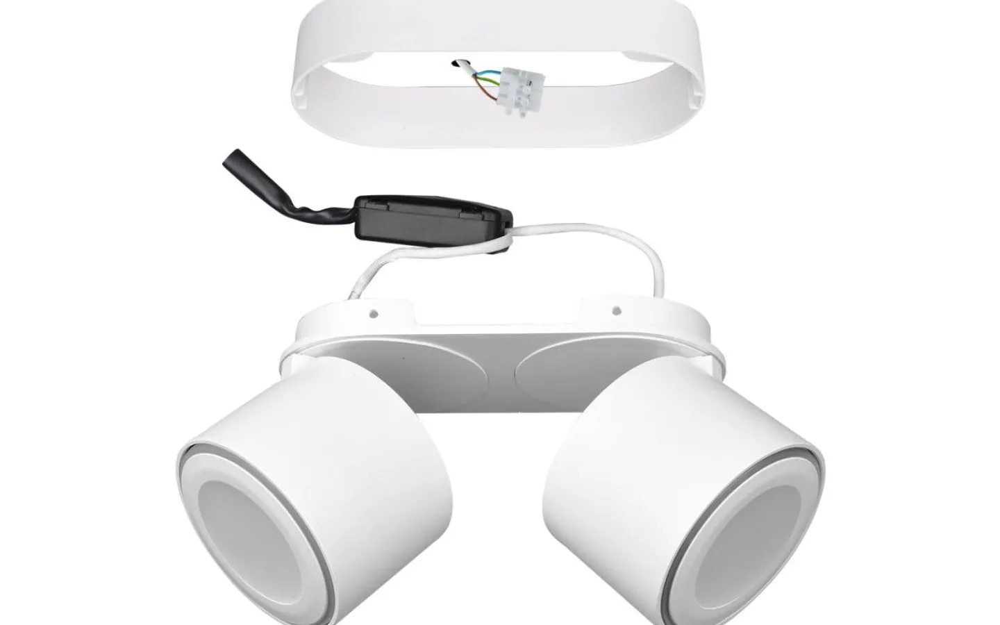 Takspot Med 2 Lampor-Trio Lighting Taurus Spotlight LED 2-delat mattvitt
