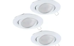 Spotlights Med Utbytbar Ljuskälla-Eglo Tedo Spotlight 3-Pack GU10 LED 3000K 3x4,6W Vit