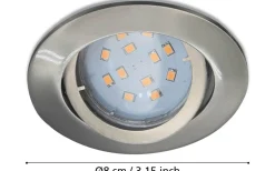 Spotlights Med Utbytbar Ljuskälla < Eglo Tedo Spotlight 3-Pack GU10 LED 3000K 3x4,6W Nickel