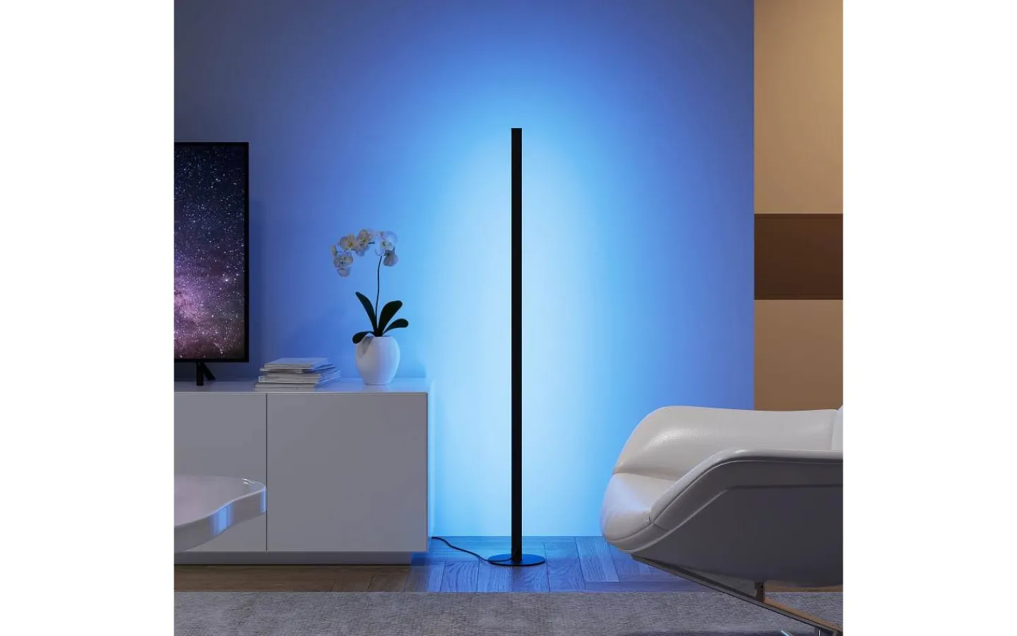 Golvlampor|Golvläslampor-Reality Tendo Golvlampa LED svart RGB