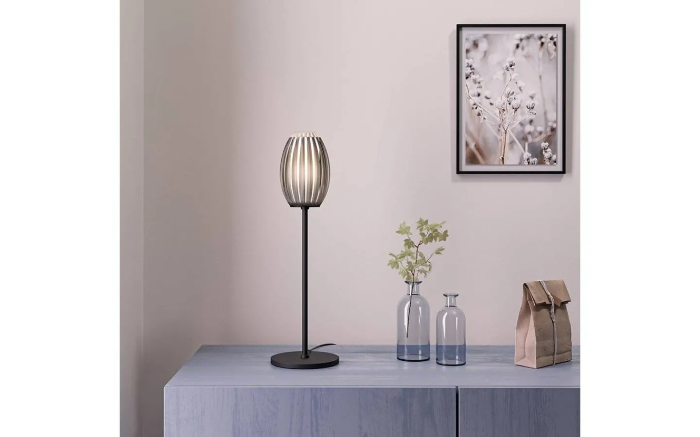 Bordslampor < Herstal Tentacle Bordslampa 50cm Svart/Rökfärgad