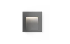 Infälld Murbelysning|Hall & Trappa-Rendl Tess SQ Vägglampa Silvergrå