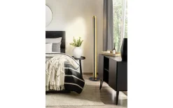 Golvlampor-Trio Lighting Texel Golvlampa LED svart/guld