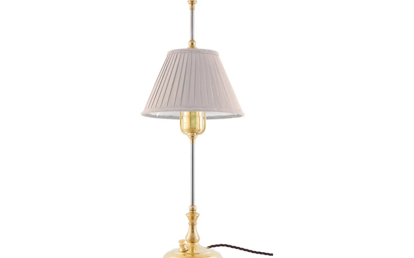 Plisserade Lampskärmar-Karlskrona Lampfabrik Textilskärm 200 - Beige bomullstyg