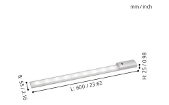 Bänkbelysning-Eglo Teya Bänkbelysning 60cm med Rörelsesensor LED 4000K 10W Silver